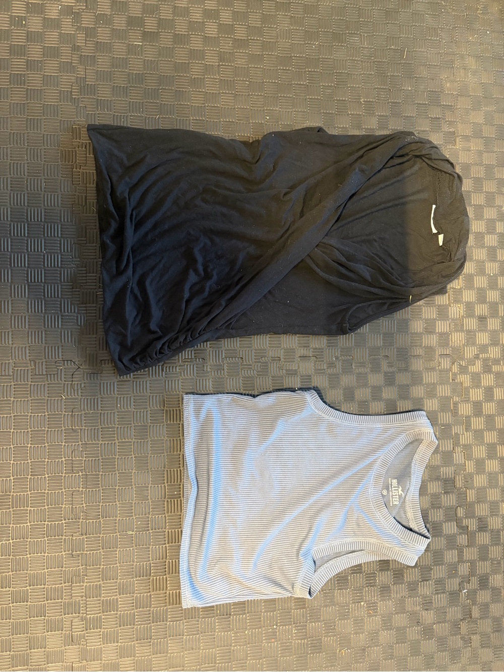 New York & company Black Tank and Hollister Light Blue Ribbed Crop Tank size XS